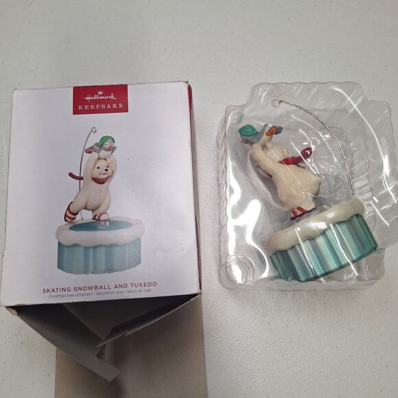 Hallmark Keepsake Skating Snowball & Tuxedo Magic Motion Ornament Christmas 2023 - Picture 2 of 12